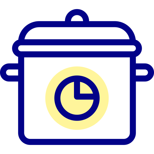 調理時間 Detailed Mixed Lineal color icon