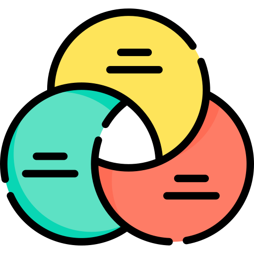 벤 다이어그램 Special Lineal color icon