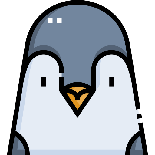 Penguin Detailed Straight Lineal color icon