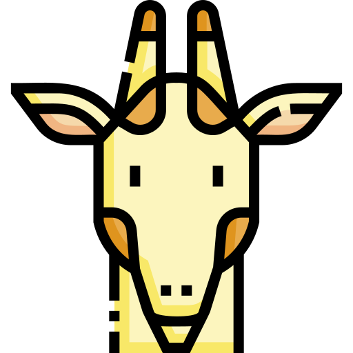 giraffe Detailed Straight Lineal color icon