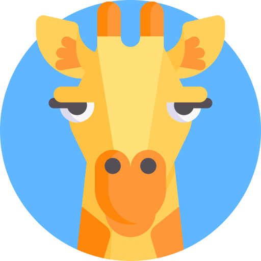 giraffa Detailed Flat Circular Flat icona