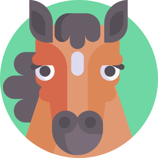 Horse Detailed Flat Circular Flat icon