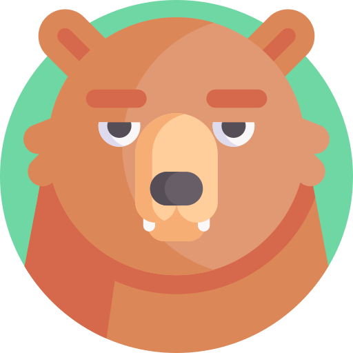 Медведь Detailed Flat Circular Flat иконка