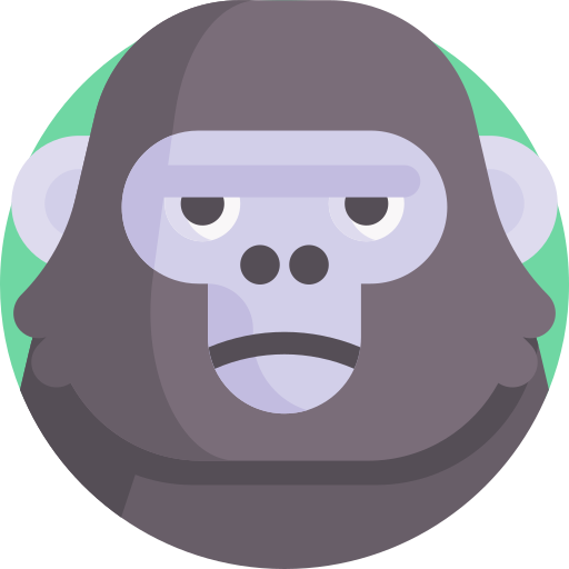 gorilla Detailed Flat Circular Flat icon