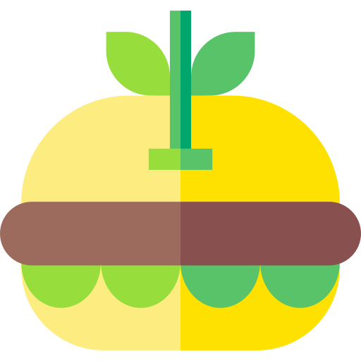 hamburguesa vegana Basic Straight Flat icono