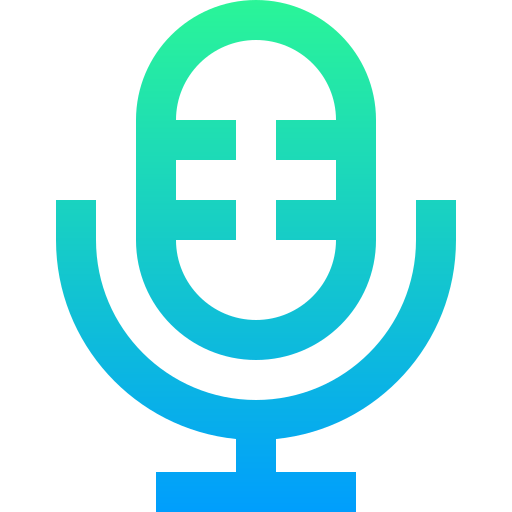 micrófono Super Basic Straight Gradient icono