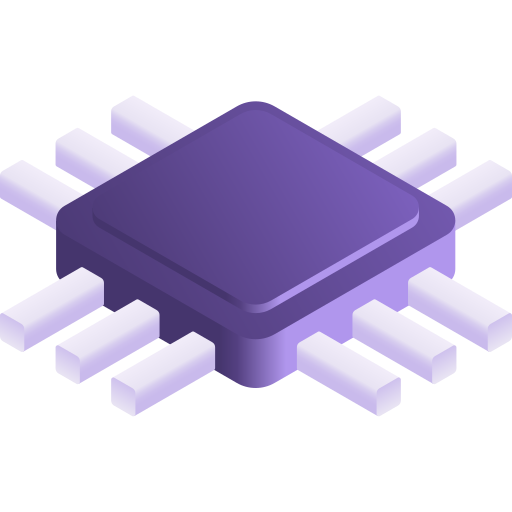 mikrochip Gradient Isometric Gradient icon