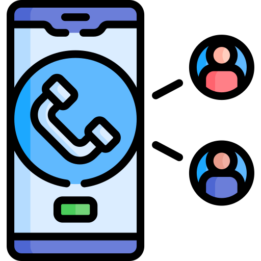 telefoongesprek Special Lineal color icoon