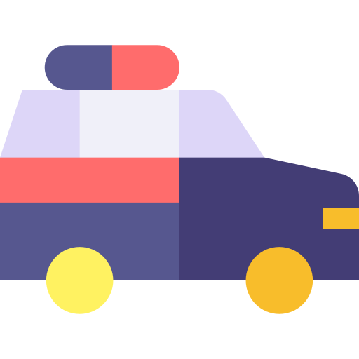 Police car Basic Straight Flat icon
