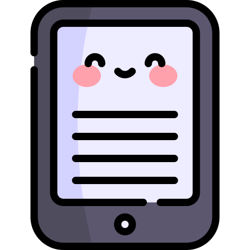 Ereader Kawaii Lineal color icon