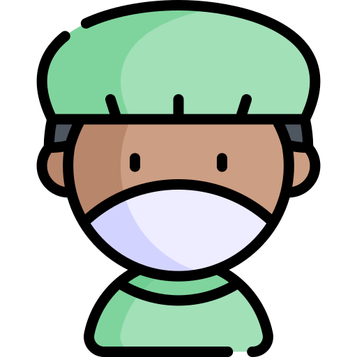 chirurgien Kawaii Lineal color Icône