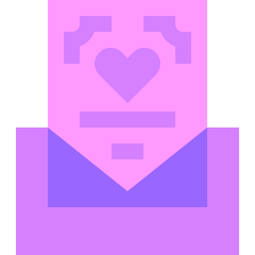 carta de amor Basic Sheer Flat icono