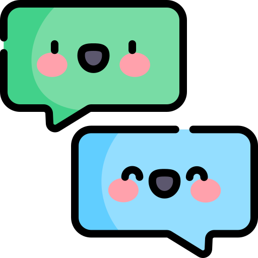 chatten Kawaii Lineal color icoon