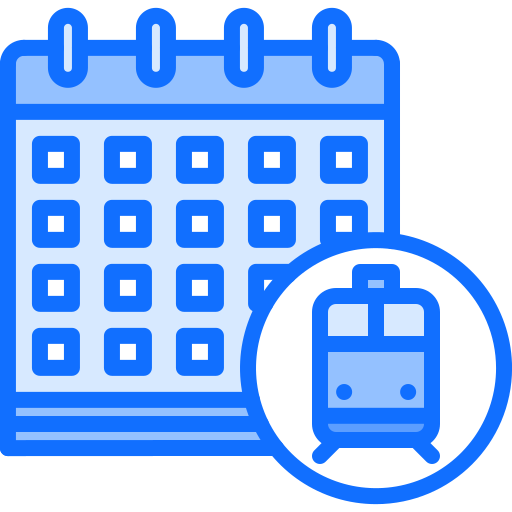 Calendar Coloring Blue icon