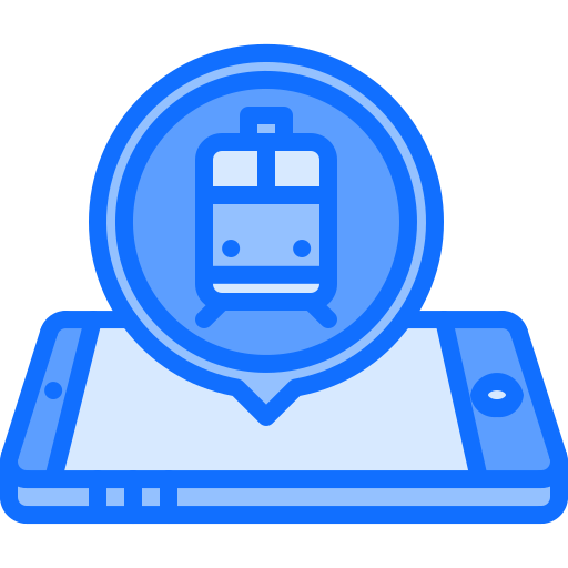 Train Coloring Blue icon