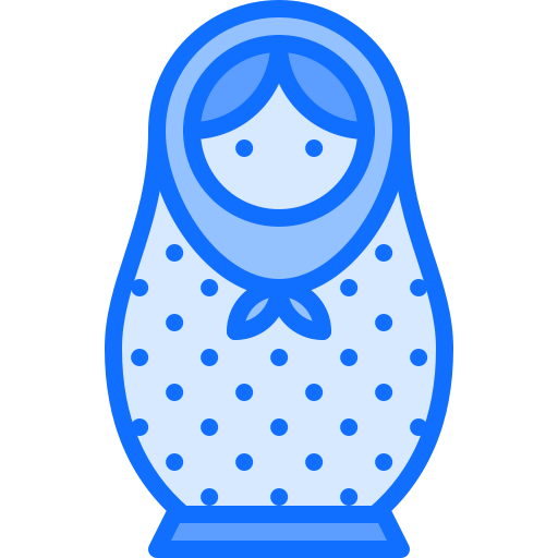 Matryoshka Coloring Blue icon
