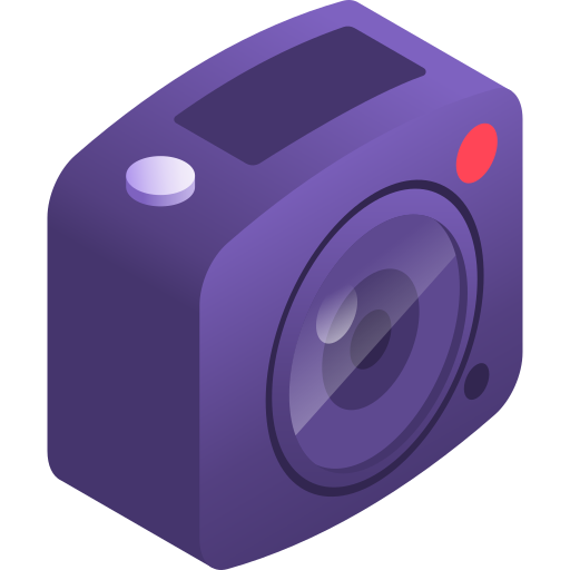 caméra Gradient Isometric Gradient Icône