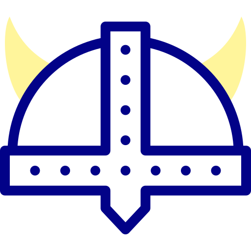 Шлем викинга Detailed Mixed Lineal color иконка