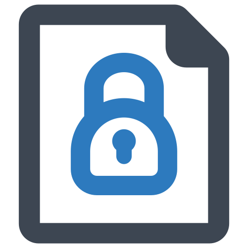seguridad de archivos Generic Blue icono