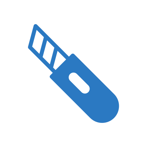 cuchillo de papel Generic Blue icono