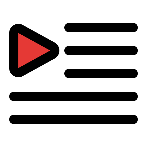 lista de reproducción de video Generic Outline Color icono