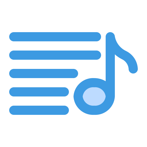 Music playlist Generic Blue icon