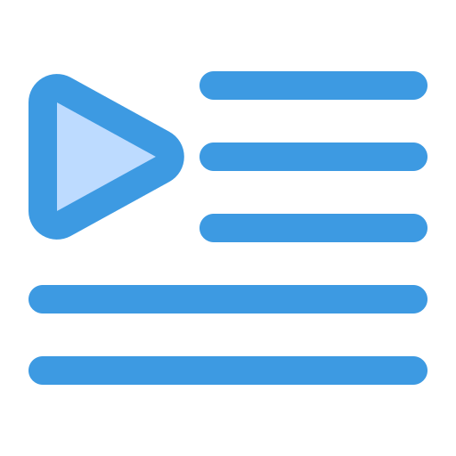video-afspeellijst Generic Blue icoon