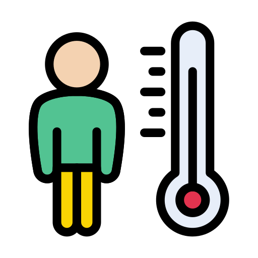 temperatura Vector Stall Lineal Color icono
