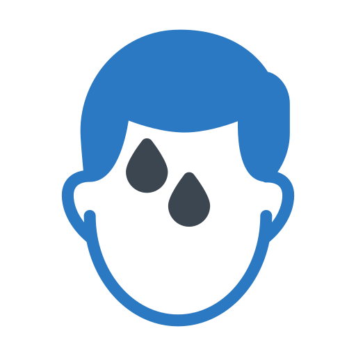 chora osoba Generic Blue ikona