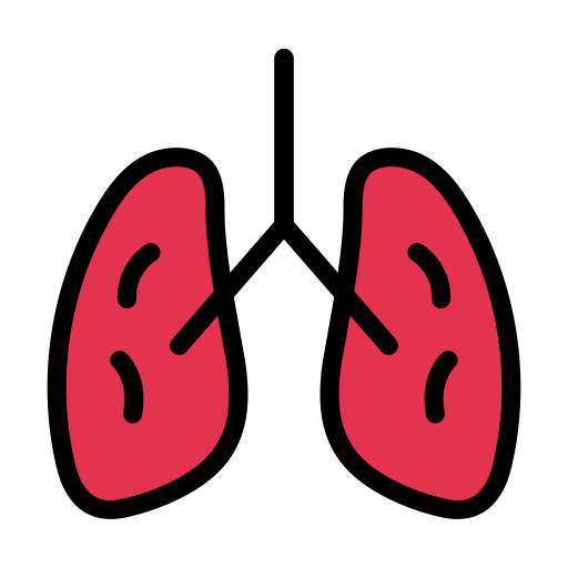 感染した肺 Vector Stall Lineal Color icon