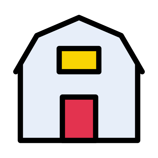 dom wiejski Vector Stall Lineal Color ikona