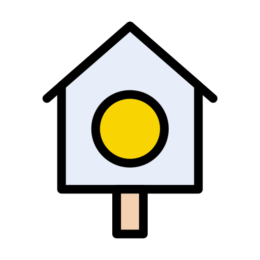 casa del pájaro Vector Stall Lineal Color icono