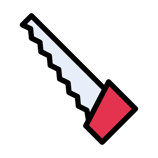 Handsaw Vector Stall Lineal Color icon