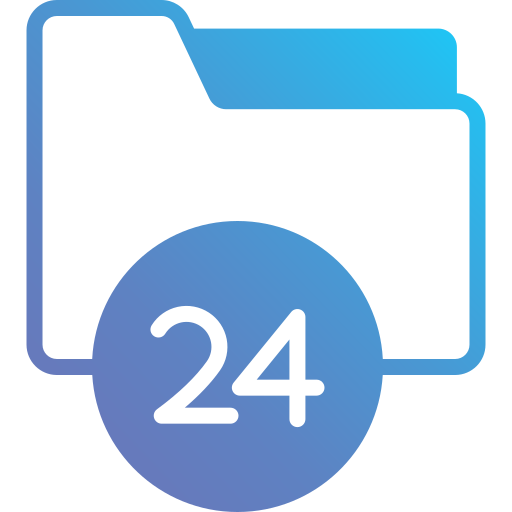 24 stunden Generic Outline Gradient icon