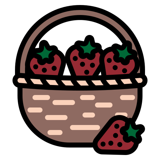 fraises Generic Outline Color Icône