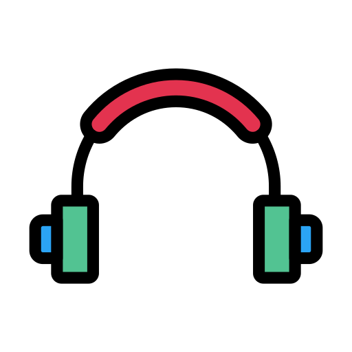 Headphone Vector Stall Lineal Color icon