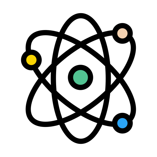 atomo Vector Stall Lineal Color icona