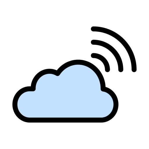 datos en la nube Vector Stall Lineal Color icono