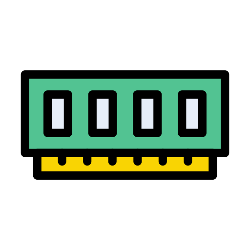 Ram Memory Vector Stall Lineal Color icon