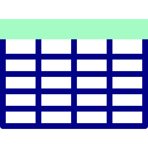 Table Detailed Mixed Lineal color icon