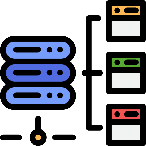 Database Detailed Rounded Lineal color icon