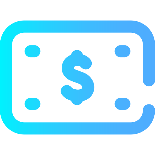 お金 Super Basic Omission Gradient icon