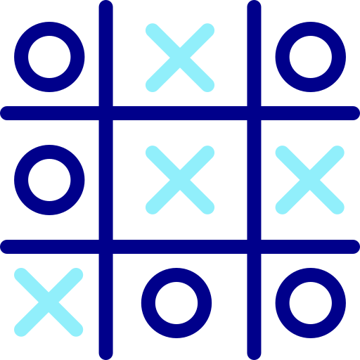 tic tac toe Detailed Mixed Lineal color icono
