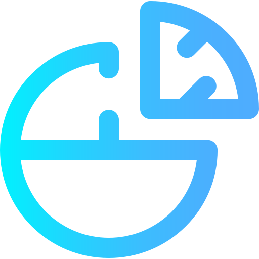 diagramme circulaire Super Basic Omission Gradient Icône