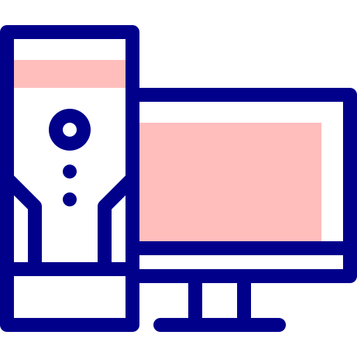 komputer Detailed Mixed Lineal color ikona