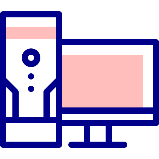 pc Detailed Mixed Lineal color icon