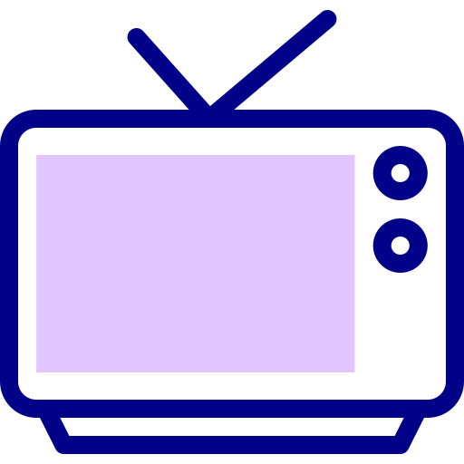 텔레비전 Detailed Mixed Lineal color icon