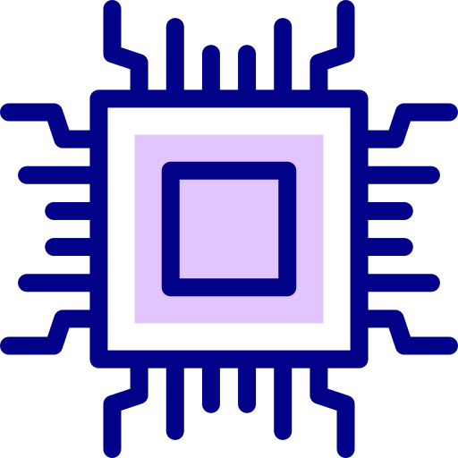 Microchip Detailed Mixed Lineal color icon