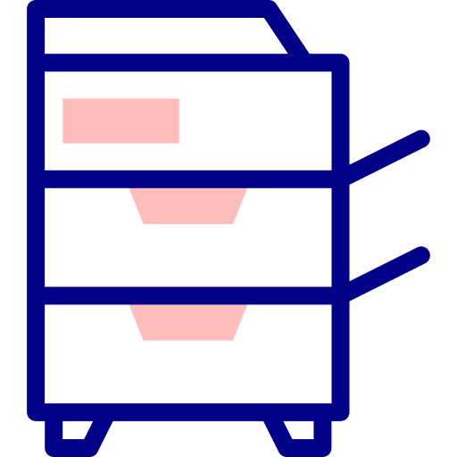 Copy machine Detailed Mixed Lineal color icon