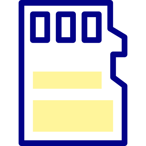 메모리 카드 Detailed Mixed Lineal color icon